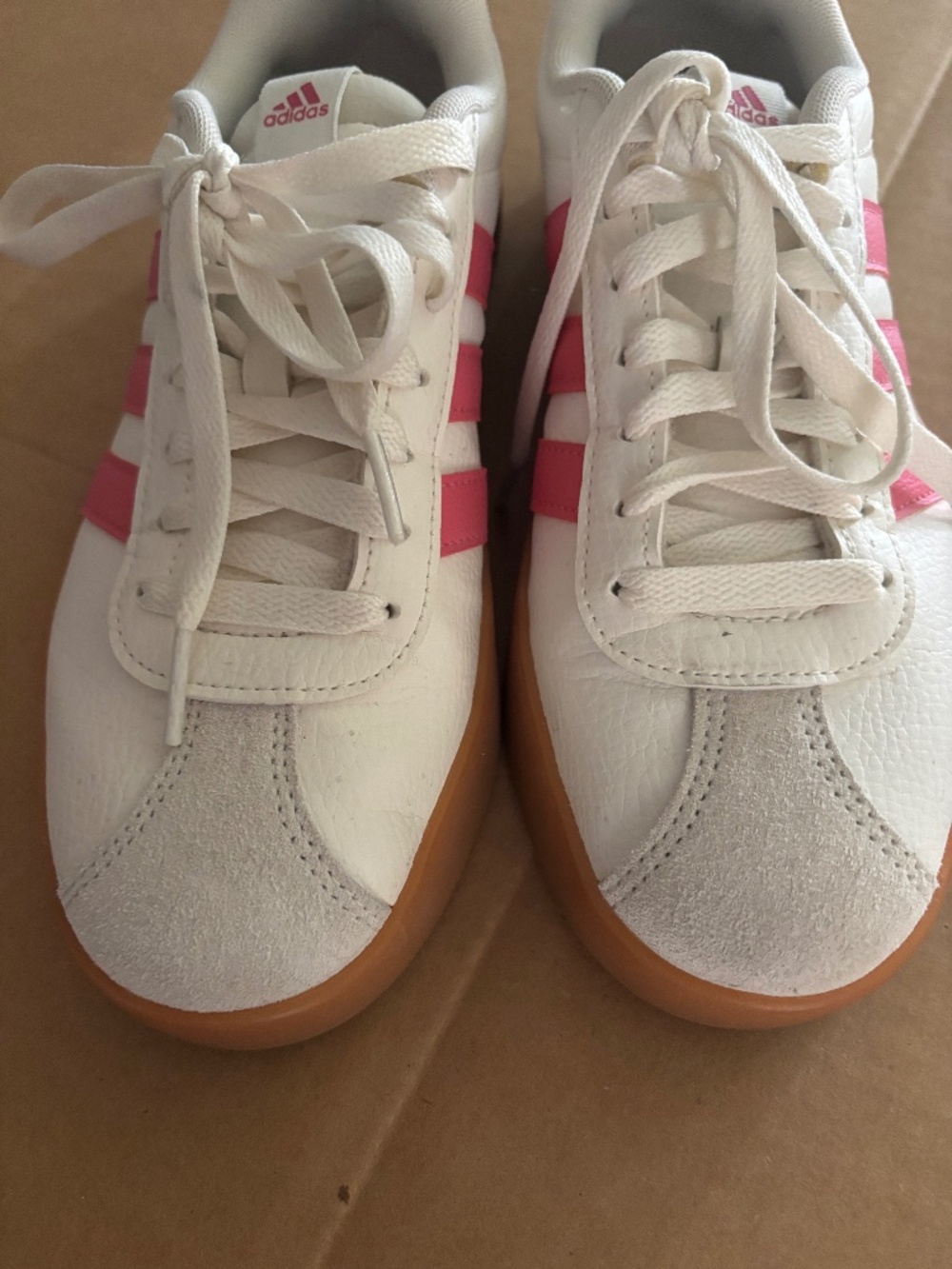 Adidas VL Court Pink & White 3.0 Sneakers Size US 7.5